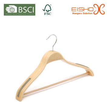 Sweater Laminated Hanger With Wooden Bar